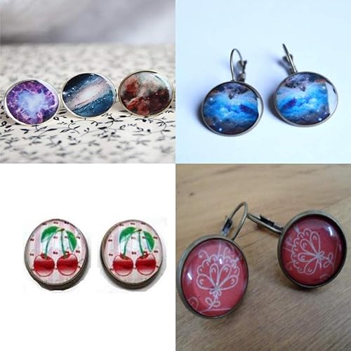 Miniatura 3 de Craftdady 200 cabujones de cristal transparente de 13.5  0.551in, cubierta de cabujón de cristal transparente con parte trasera plana para hacer