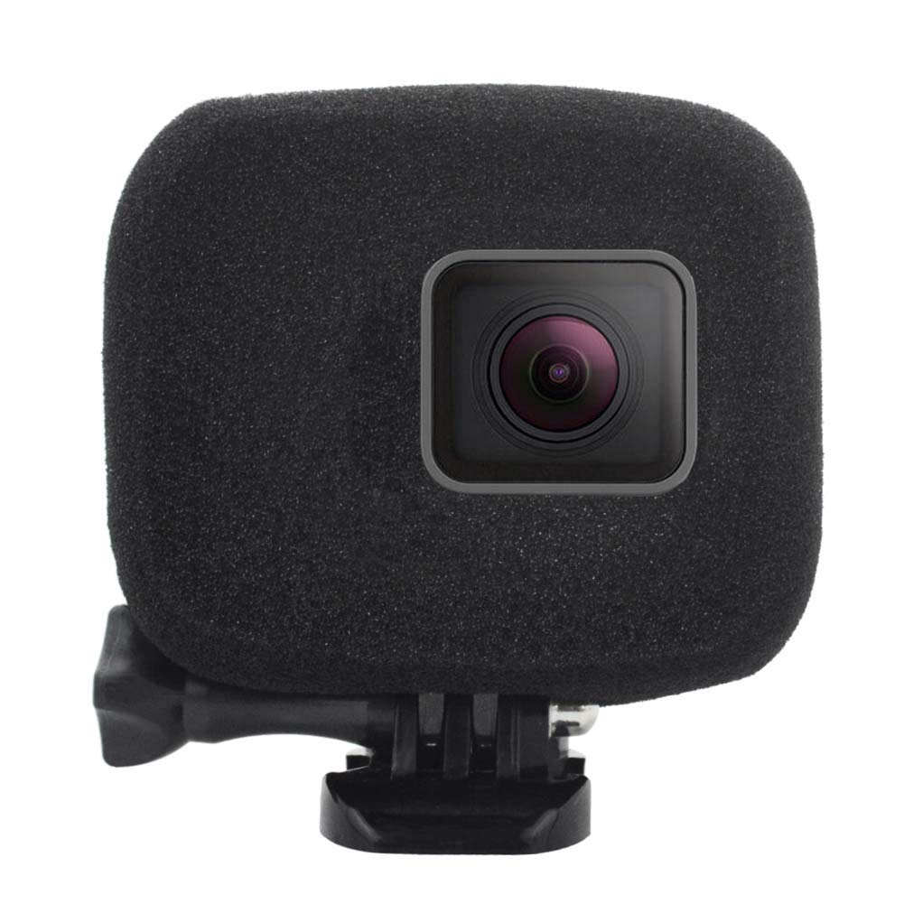 Komet WindSlayer - Custodia antivento in schiuma per parabrezza + pellicola protettiva in vetro (2 + 2 pezzi) compatibile con Hero 7, 6, 5 impermeabile fotocamera