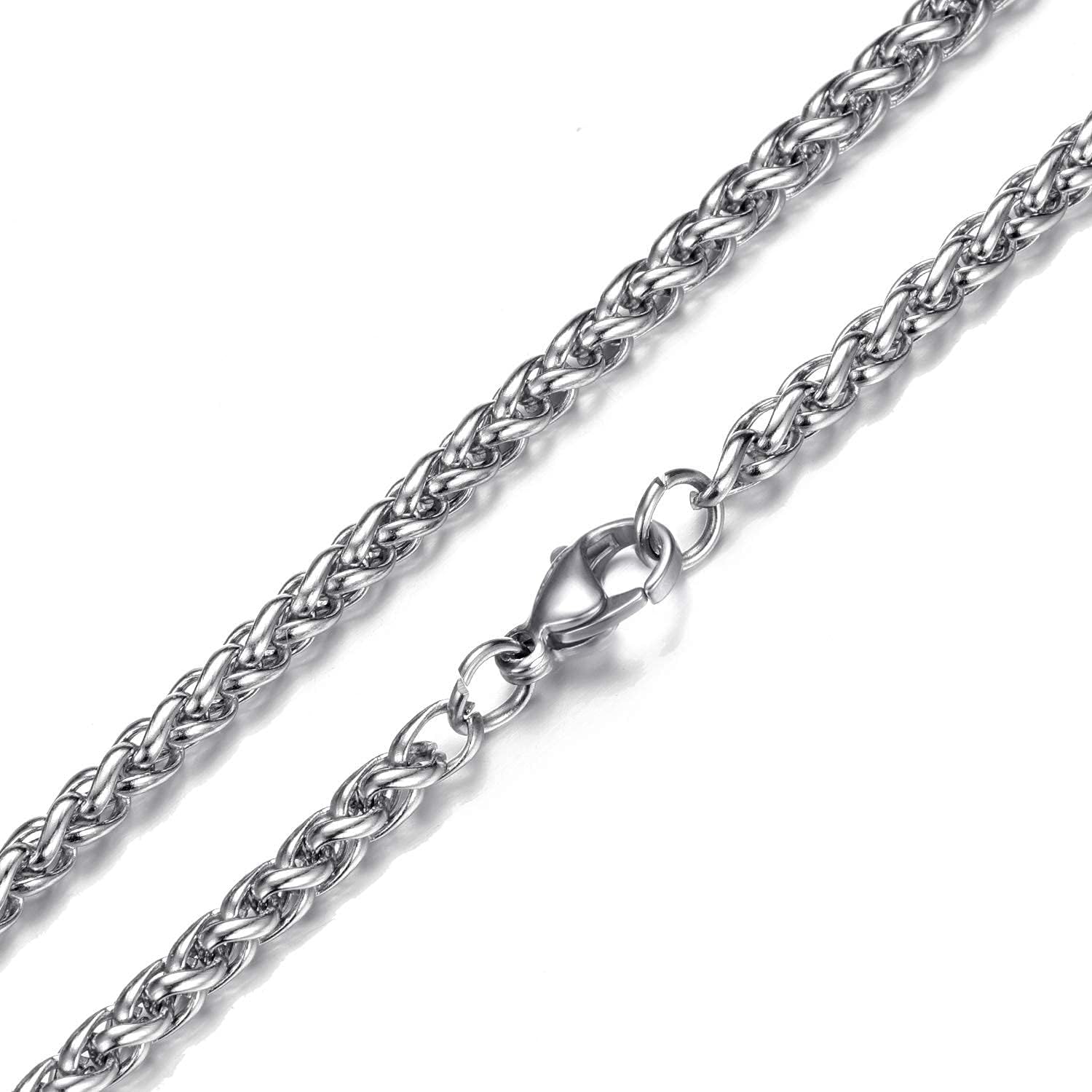 Moolee Mens Feather Pendant Necklace with Stainless Steel Link Chain - Image 5