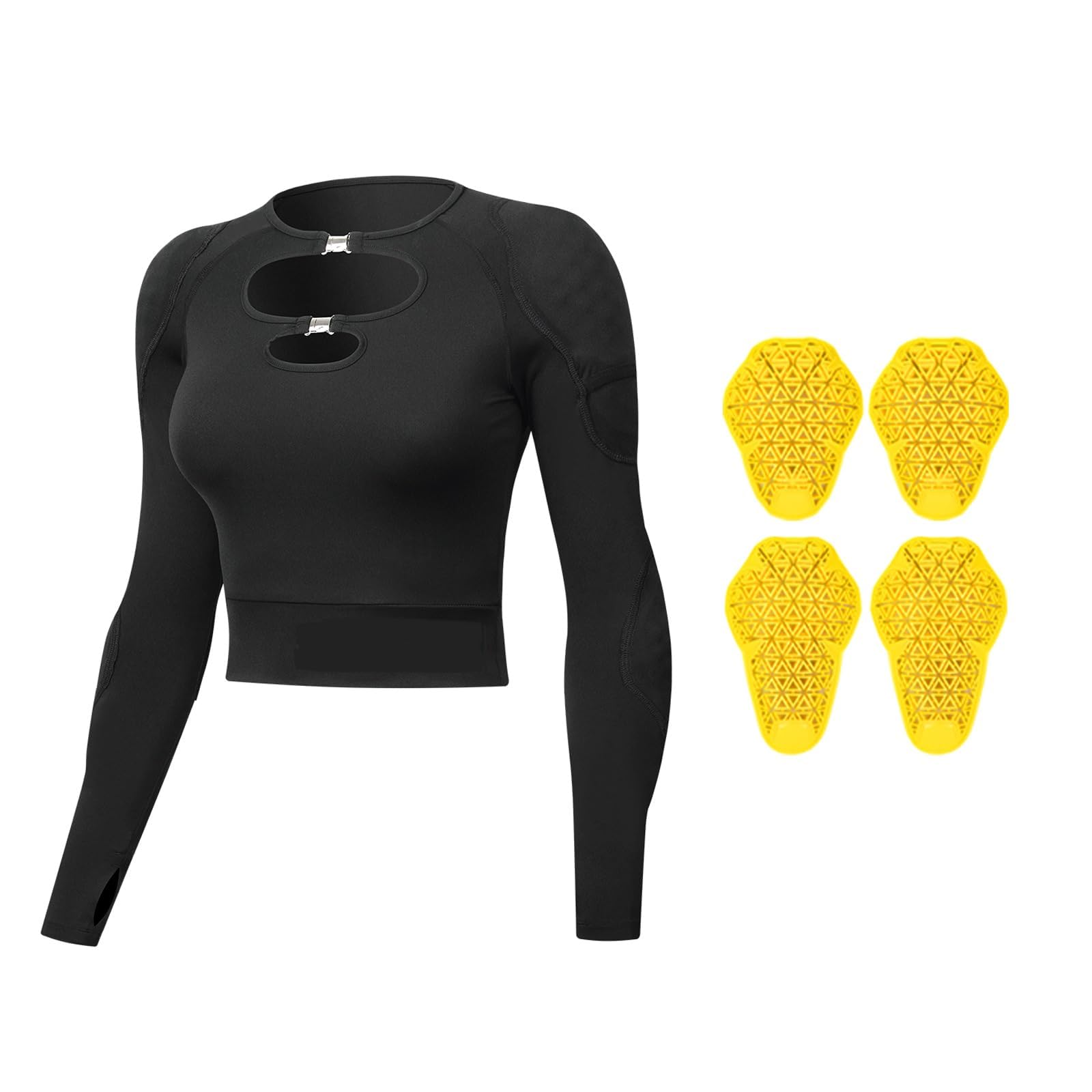 Damska kurtka motocyklowa z siateczką ze zdejmowanym pancerzem, slim fit, stylowa koszulka do jazdy na motocyklu, oddychająca, przycięta odzież motocyklowa, odporna na ścieranie, skóra PU