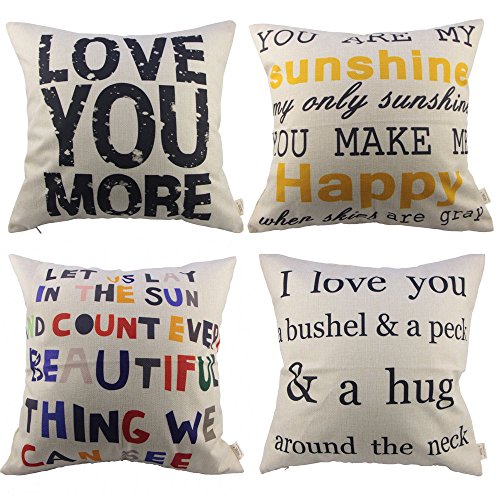 HOSL P63 4pcs Sofa Simple Home Decor Design Throw Pillow Case Decor Cushion Covers Square