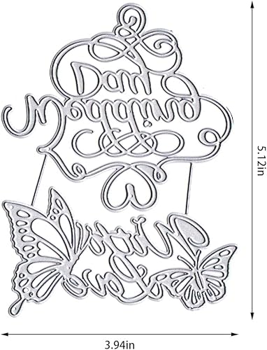 Miniatura 2 de Troqueles de corte para el día de San Valentín para hacer tarjetas, palabras para el día de la boda, troqueles de mariposa, herramienta de plantilla