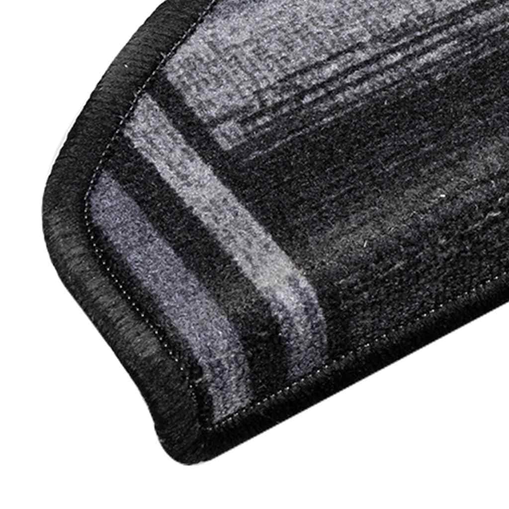 Tapis d'escalier Autocollants antidérapants 10 pièces 65x21x4 cm Noir Gris Protection Mur intérieur Enfants Animaux sécurité Anti-Chute