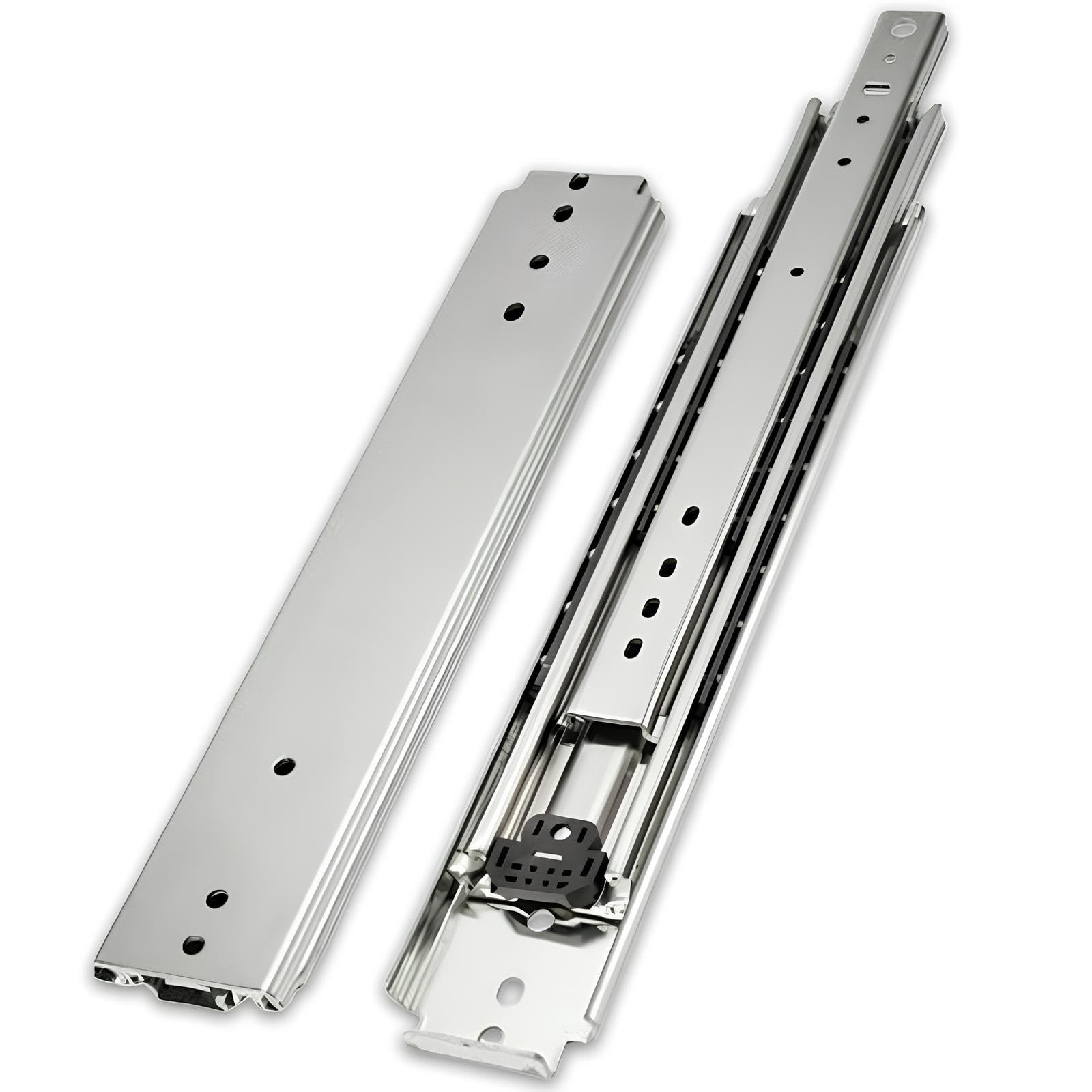 Guide Per Cassetti Industriali Per Impieghi Gravosi Da 3 Pollici Di Larghezza, Binari Cassetti A Estensione Completa, 26 28 30 32 34 36 38 40 42 44 46 48 50 52 54 56 58 60 62 64 66 68 70 72 Pollici(44