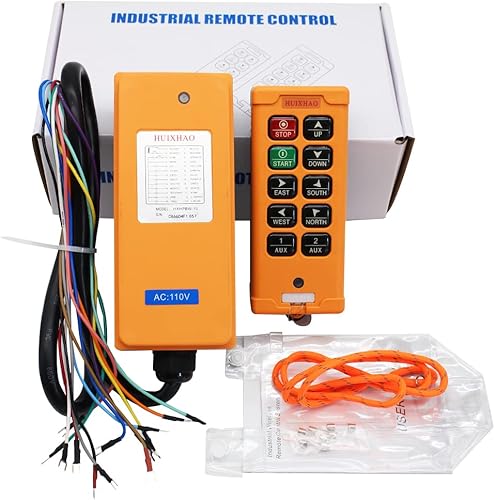 Miniatura 9 de Control remoto de grúa inalámbrica de 4 botones, grado industrial, accesorios de polipasto, nailon ignífugo reforzado PA66, resistente a la