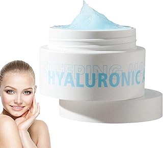 Creme de Sono Facial,1,76 OZ/50g Gel de Ácido Hialurônico com Ácido Hialurônico | Totalmente Hidratante Suave Suavizante Cobertura para o Rosto Durante a Noite Para Pele Seca Macio Para Pengzi