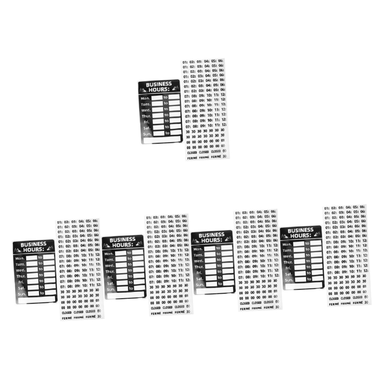 ULTECHNOVO 5sets Insegna Orari Di Apertura e Chiusura Per Attività Commerciali Adesivo Pratico e Resistente Per Ristoranti Caffetterie Negozi e Bar Materiale Sicuro e Facile Da Installare