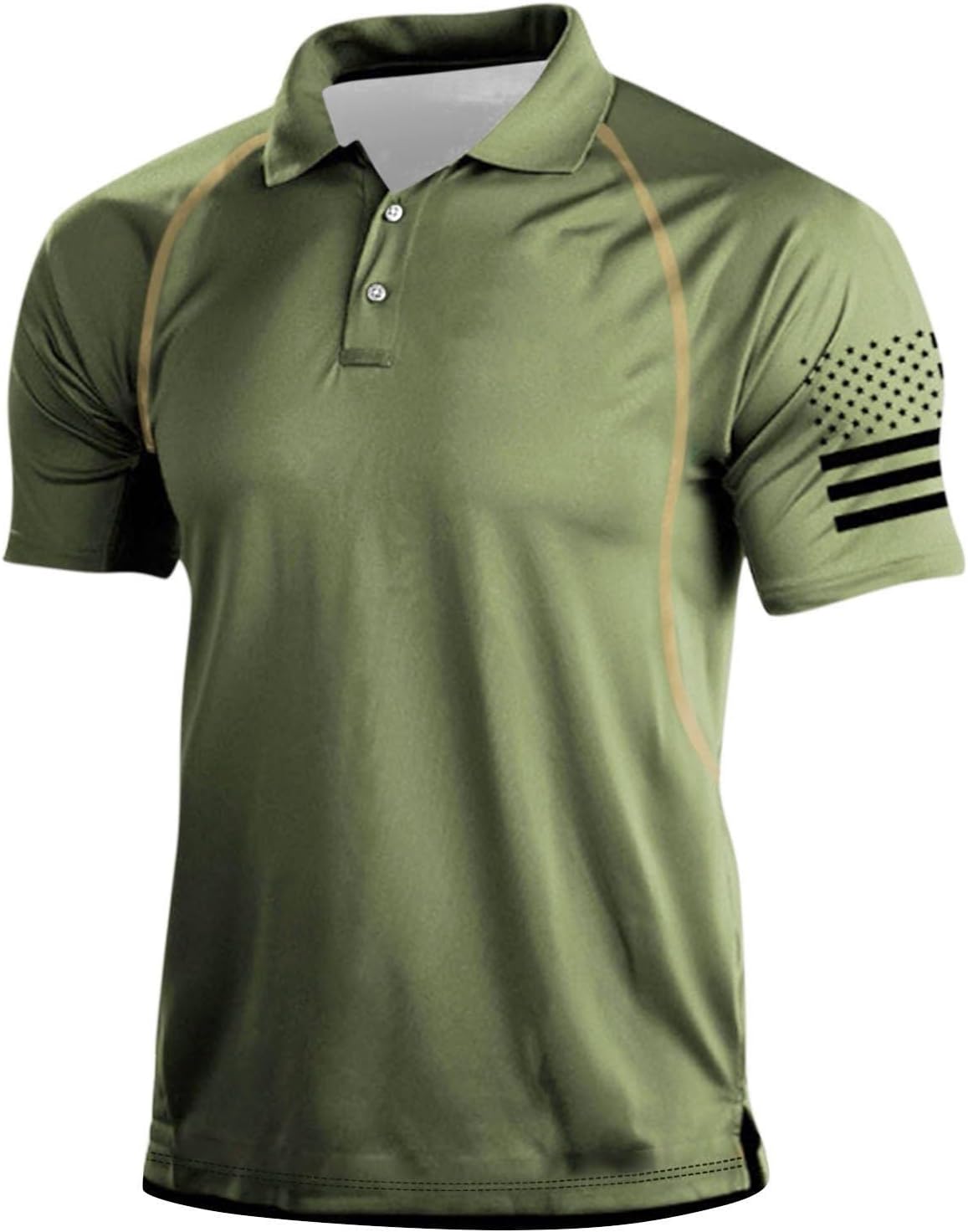 RTRDE Men's USA Polo Shirts Short Sleeve Patriot Pride Tshirt with American Flag Design 250th Collar Tshirt, S-4XL