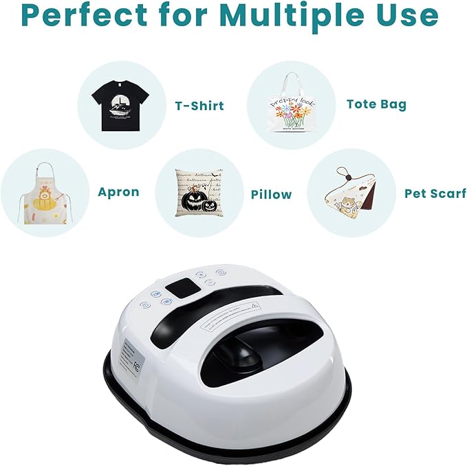 Prensa de Calor OLIXIS para Camisetas, Portátil con Pantalla LCD, Control 0-450°F miniatura 3
