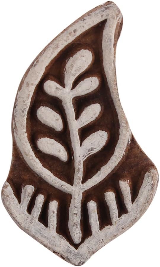 Indian Shelf Vocalforlocal Handmade Brown Set of 1 New Wooden Printing Block