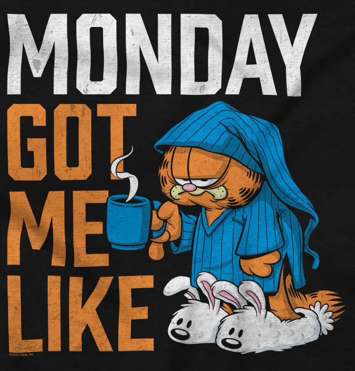 Brisco Brands Funny Garfield Cartoon Hates Mondays Baby Romper Boys or Girls
