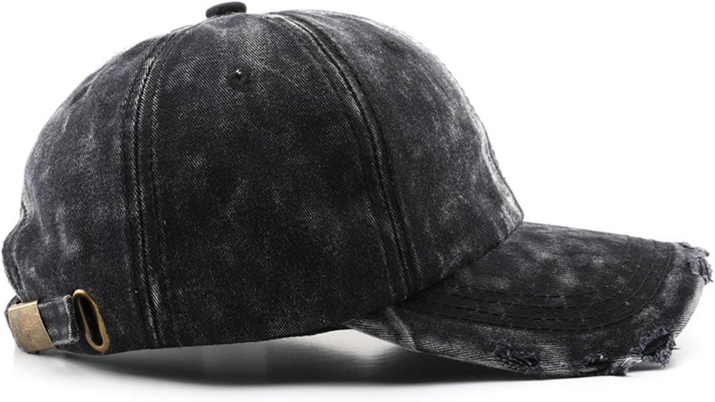 Classic Washed Distressed Vintage Baseball Cap Unconstructed Soft Cotton Denim Dad Hat for Men Women - Image 5