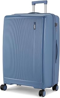 Safari 8 Wheels, Anti-Theft Zipper (Check-in) Polycarbonate Trolley Spinner Luggage Large (Cooper 76CM Blue) Price In India