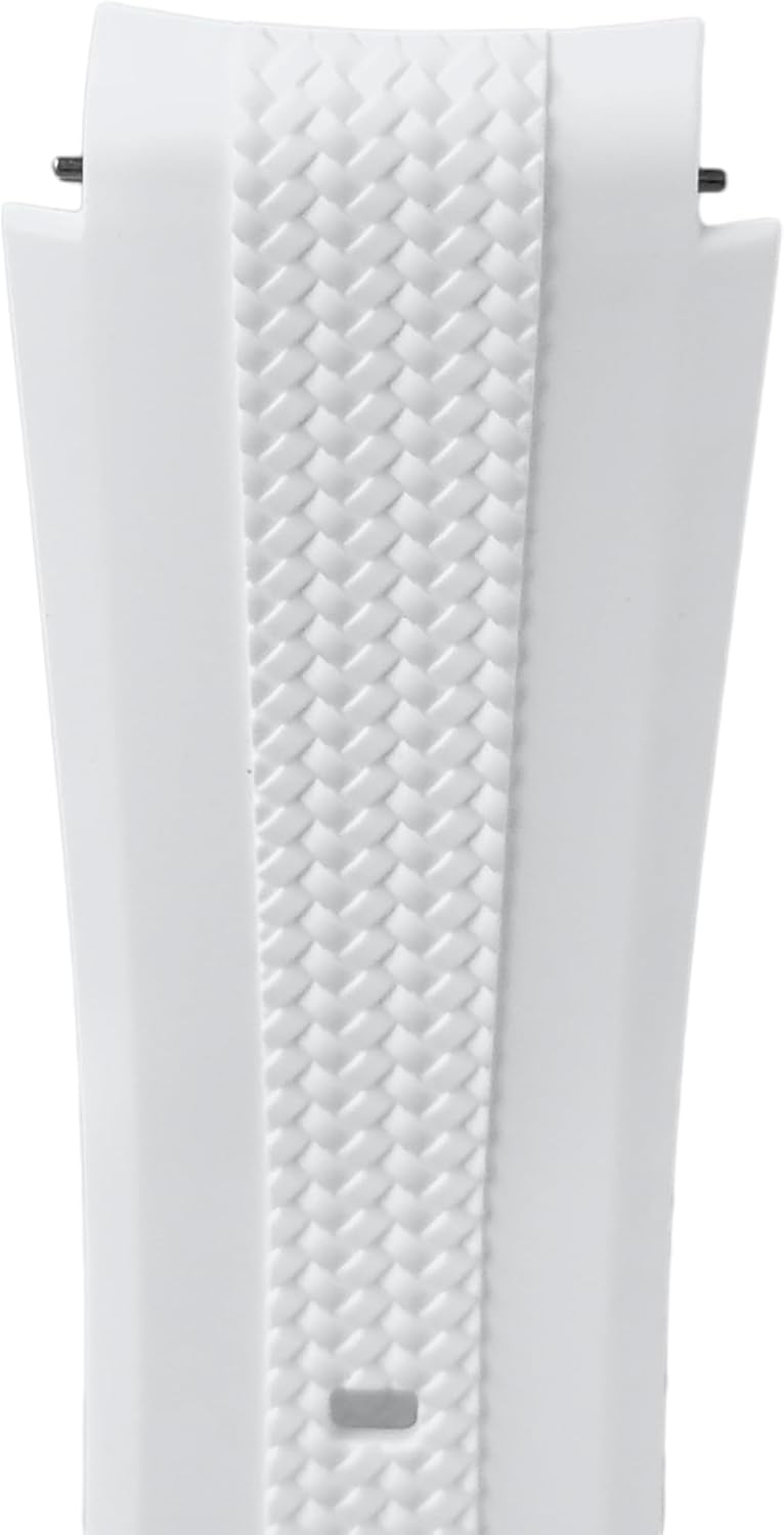 20mm Curved Silicone Strap for Omega x Swatch Moonswatch – Soft and Comfortable Woven Pattern No-Gap Design Replacement Band for Men and Women, Compatible with Joint Series Watches