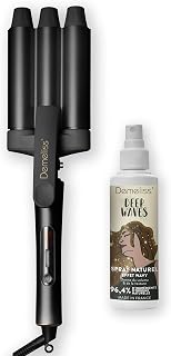Demeliss SAINT ALGUE - WAVES BLACK Lockenstab - Wavy-Effekt Wellenstab - Keramik- und Turmalinbeschichtung - 10 Temperaturstufen - Für alle Haartypen - Mit hitzebeständiger Matte & Transporttasche.