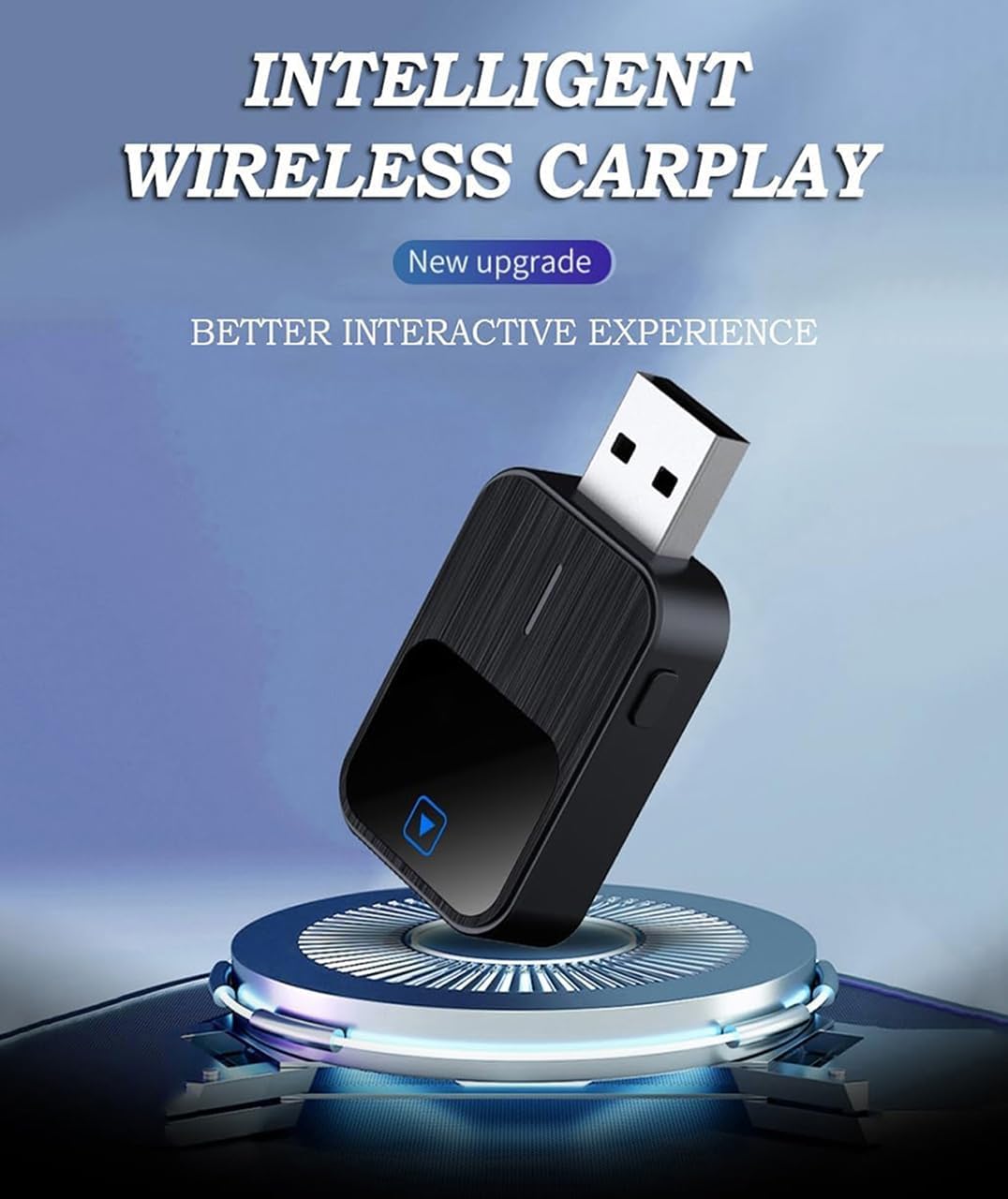 Car Wireless Input Adapters for Ford EcoSport 2018-2022,Wired to Wireless,USB Port Plug and Play,Support Android 11+ &Cars with Wired Android Auto
