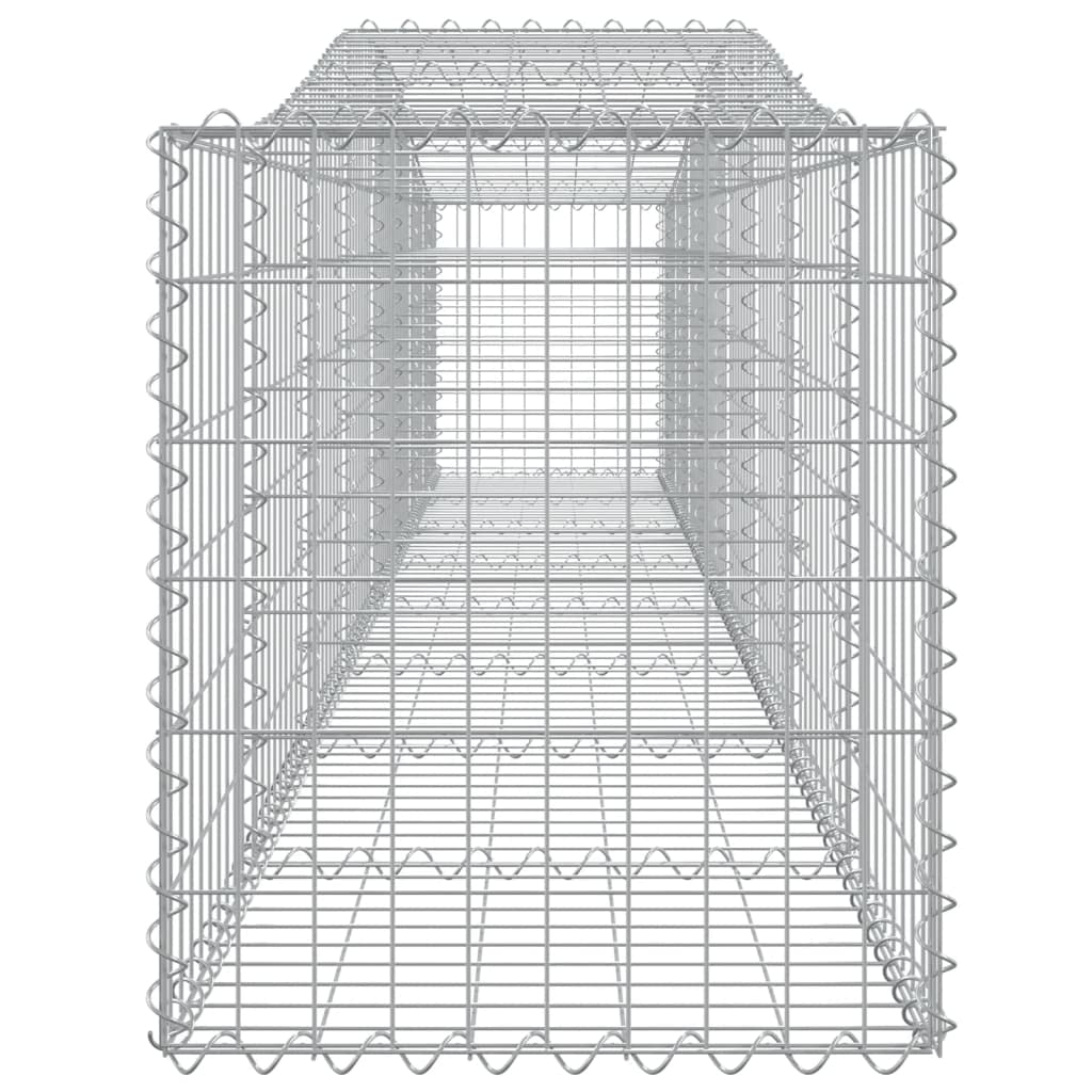 10 STK. Gabionenkorb Set 400x50x60/80 cm Verzinkter Draht Silber | Formstabile Drahtgitter für Garten, Vorgarten und Terrasse. Praktische Gabionenwand zur Befüllung mit Steinen oder Kies.