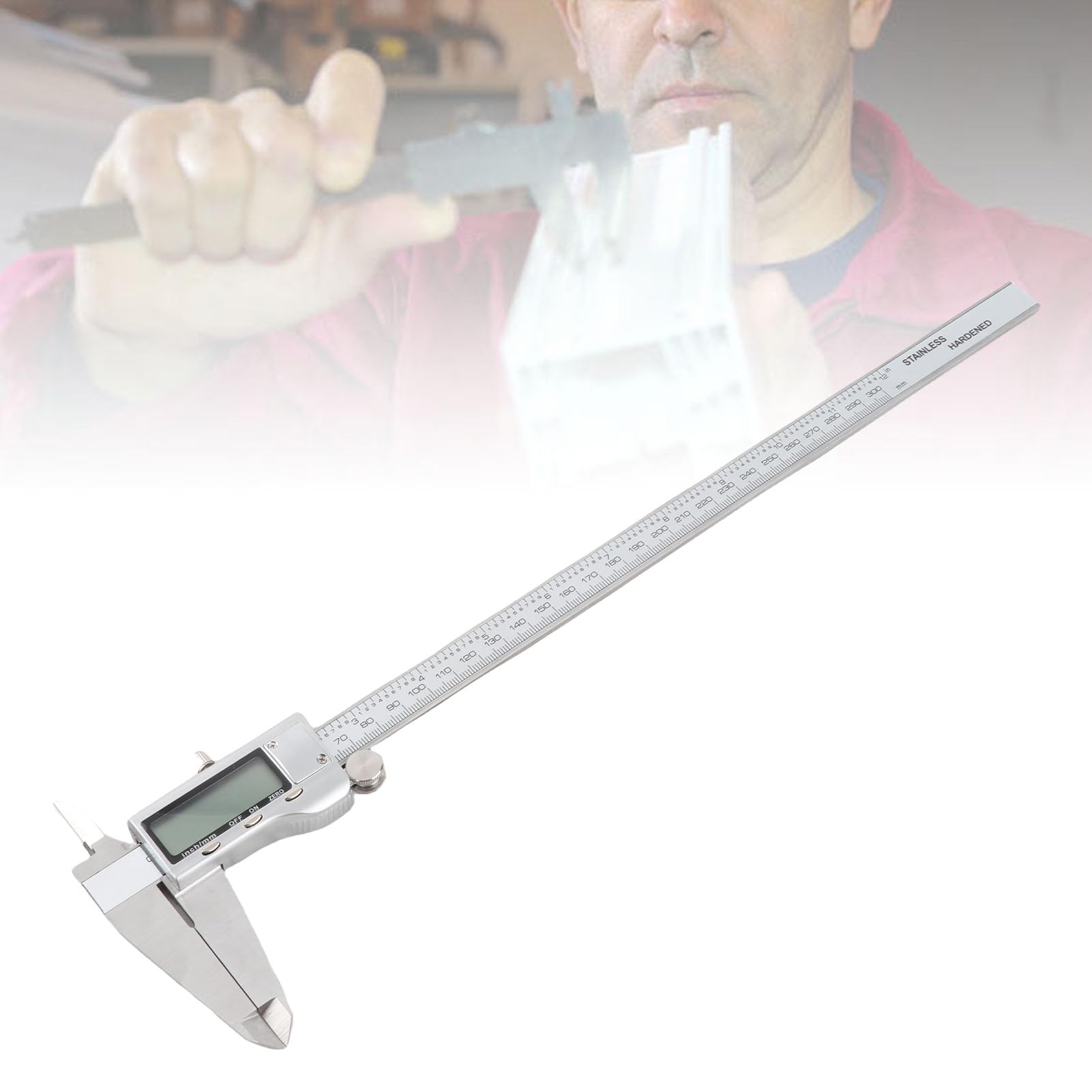 Akozon 0300 Mm de Calibre Digital Precisión Menos Herramienta de Medición de Acero