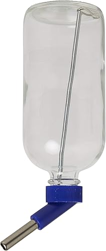 Miniatura 4 de Lixit Botellas de agua de vidrio para conejos, hurones, pájaros pequeños, conejillos de indias, ratas, hámsters y otras mascotas (paquete de 2