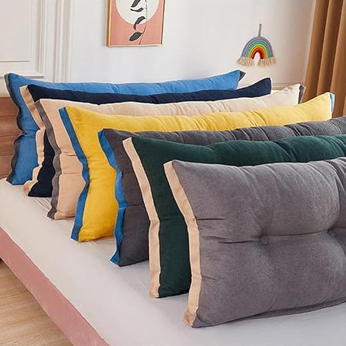 Miniatura 2 de Almohada larga con funda extraíble, almohada de lectura grande para sentarse en la cama, cabecera suave para adultos, almohada para respaldo, cojín