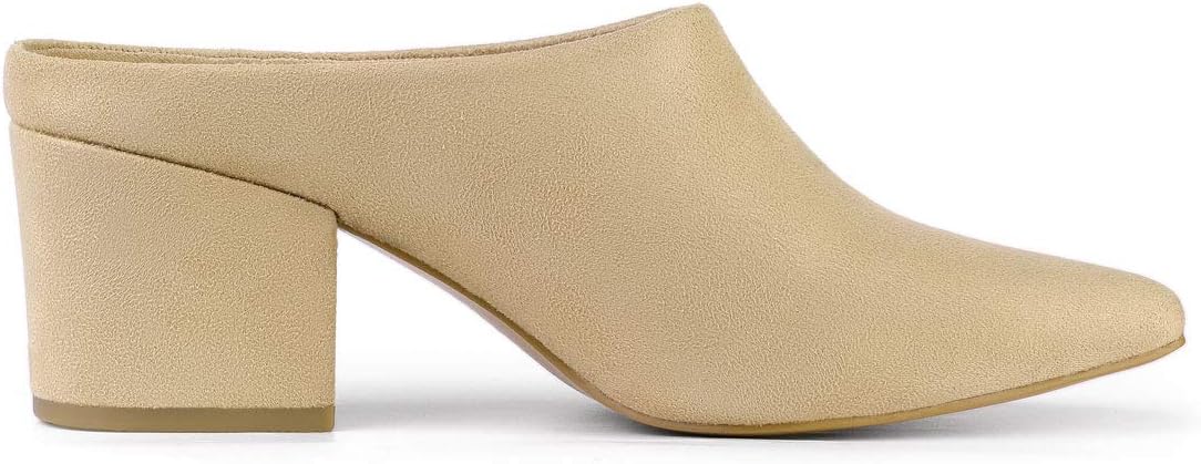 Allegra K Women's Pointed Toe Slip on Block Heel Slide Mules - Image 6