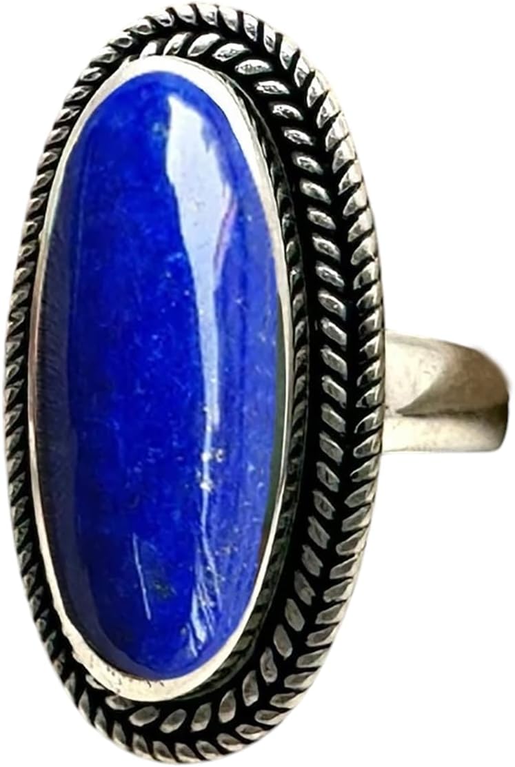 Pink Oyster Copper Turquoise Ring Long Oval stone Ring 925 Sterling Silver Handmade Ring For Women Valentine Love Gift For Her Pink Dahlia Turquoise Statement Ring