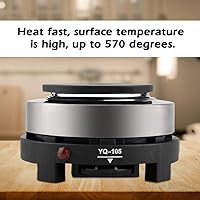 Vista 2 de Maxmartt Mini Electric Heater Stove, 500W Round Hot Plate Portable Countertop Burner For Ceramic Glass Kettle Single Plate Cooktop, Easy to