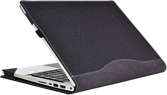 Protective Cover Case for HP Pavilion X360 14" 14S-CR 14-dh 14m-dw 14m-cd 14s-cr 14-cd Series Laptop,Sleeve PU Leather Protective Skin Notebook Cover Grey