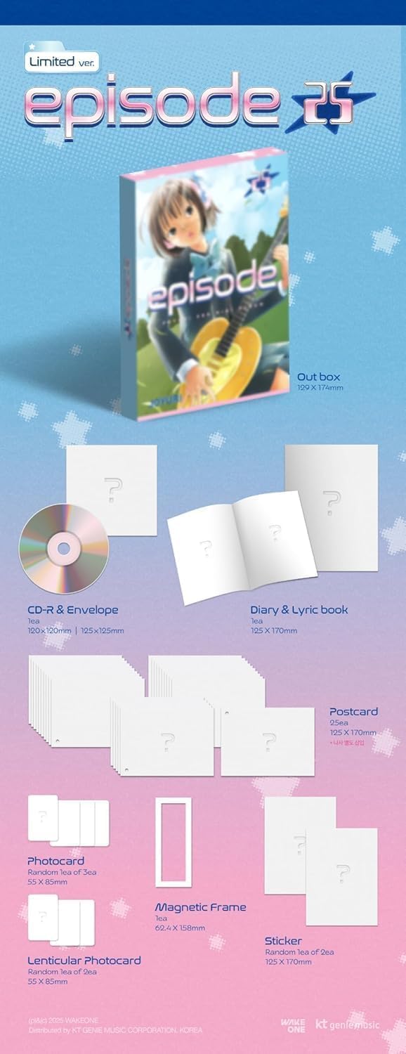 JO YURI EPISODE 25 3rd Mini Album CD+Photo Book+4 Card+Key Ring+Poster SEALED (LIMITED EDITION.VER) + Extra photocards