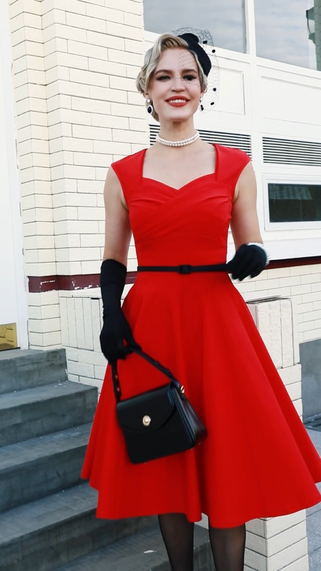 Amazon.com: MUXXN Women's 1950s Vintage Retro Capshoulder Party