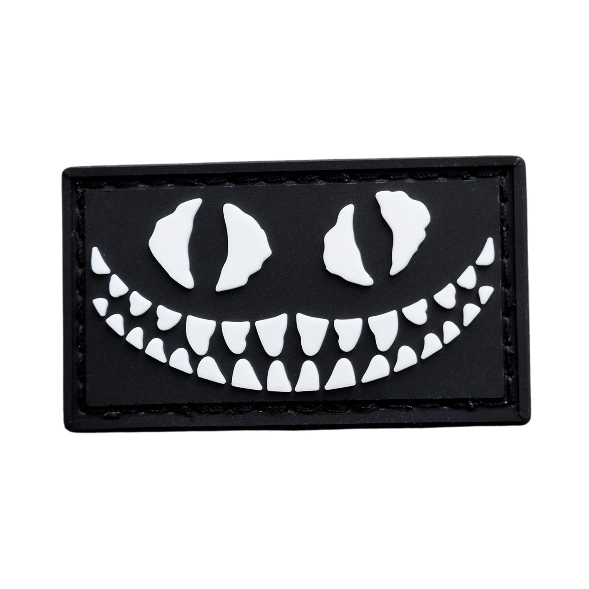 Cheshire Cat PVC Patch Tactical Morale – Glow in The Dark Patch for Backpacks, Caps, Gear & Vests – Hook & Loop Backing