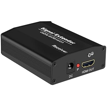HDMI Extender Receiver Over IP, 1080P@60Hz Ethernet to HDMI Receiver, Cat5a/Cat6 up to 557FT, Zero LatencyOnly Reciever
