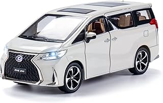 Diecast Metal Model Car-1:24 Scale with Sound and Light, Kids Age 3+ Years. (White)