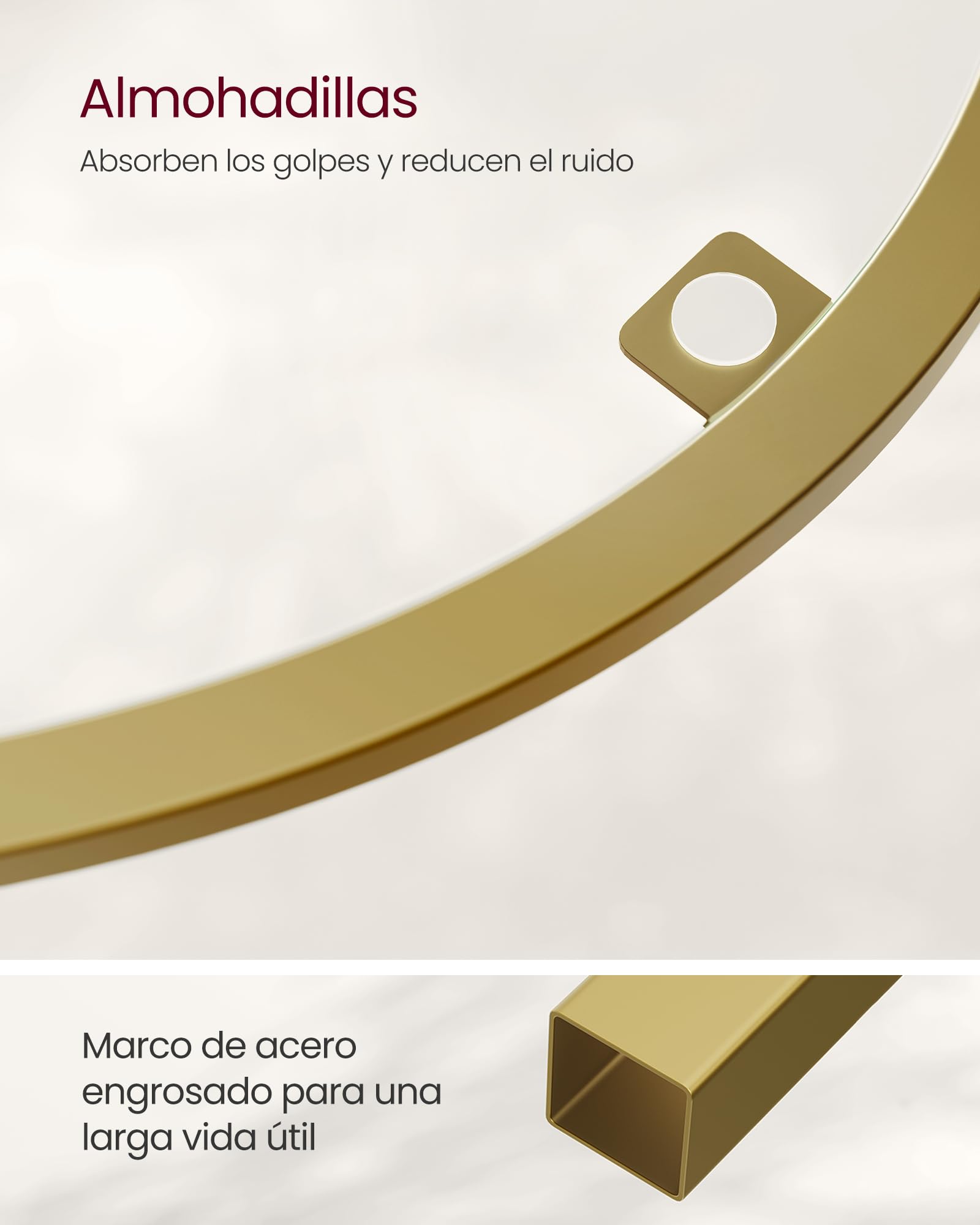 VASAGLE Estantería Esquinera de 5 Niveles, Librería, Soporte para Plantas, Estantería para Baño, Vidrio Templado, Marco de Metal, Estilo Moderno, para Salón, Cocina, Dorado Metálico LGT810A01
