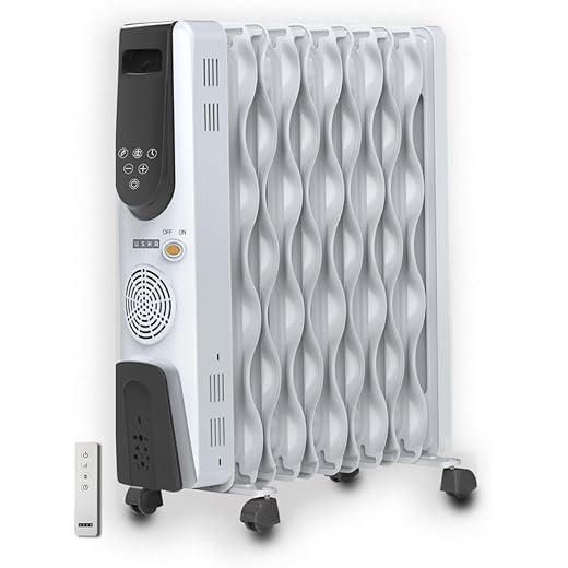 Usha OFR 9 Fin 4309 FSE PTC Room Heater with Fan Heater and Remote Control (White, Oil Filled Radiator)