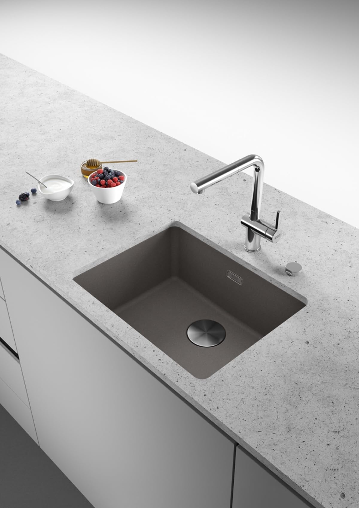 Franke Lavello da cucina in granito (fragranite) con vasca singola Maris MRG 110-52 - Grigio ardesia - 125.0716.375