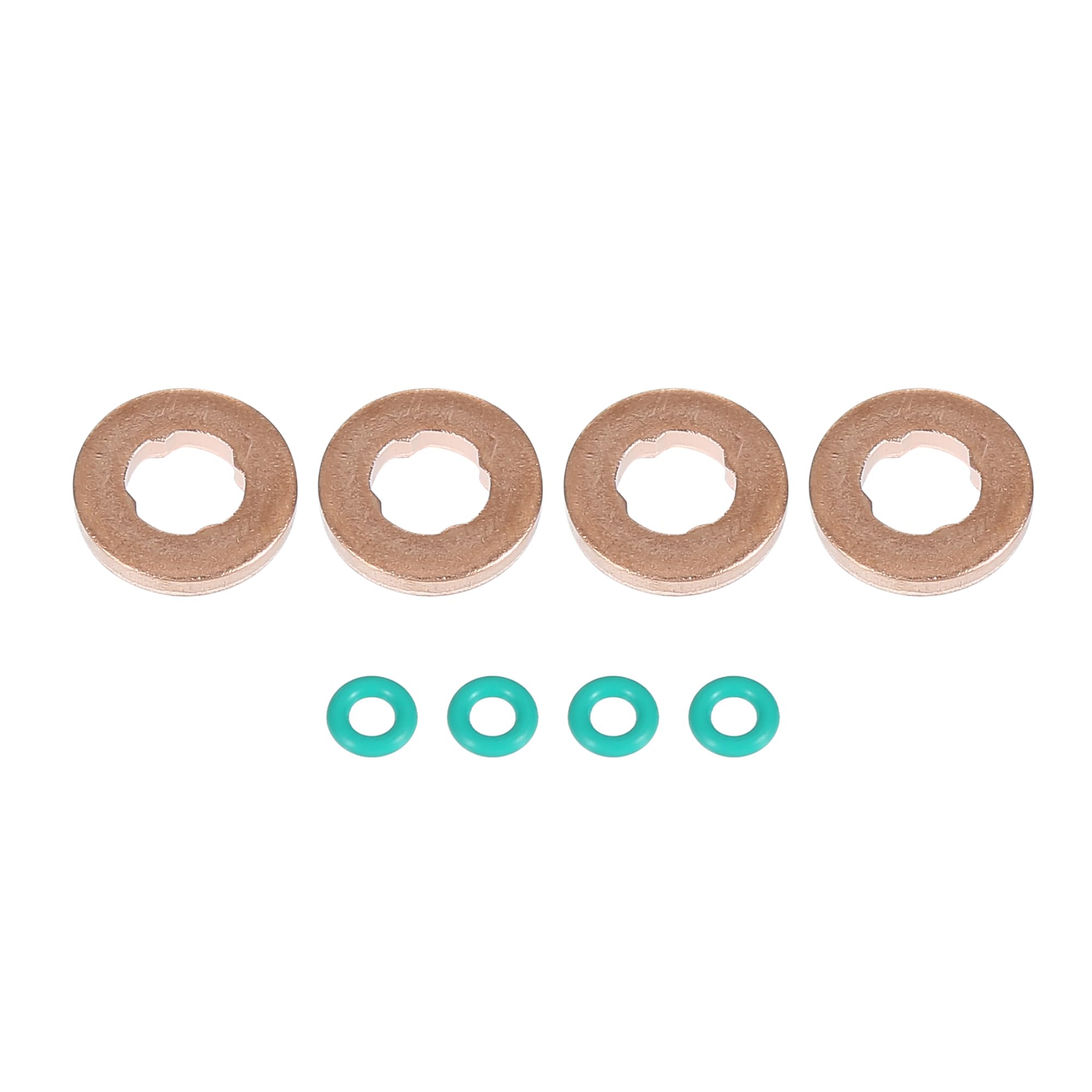 X AUTOHAUX Kit De Réparation Injecteur Diesel Pour Ford Fusion 02-12 1pc | Metal, Caoutchouc, Gold, Black, Green, Pièces:1204698, Pour Citroen C3 02-18, Pour Peugeot 207 06-12