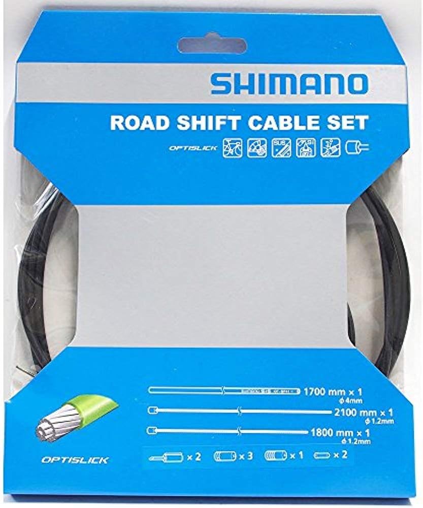 Shimano Optislick Derailleur Cable and Housing Set Black, One Size