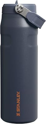 Stanley IceFlow Flip Straw 2.0 Water Bottle 24 oz | Built-In Straw with Larger Opening | Lightweight and Leak Resistant | Insulated Stainless Steel | BPA-Free | Twilight