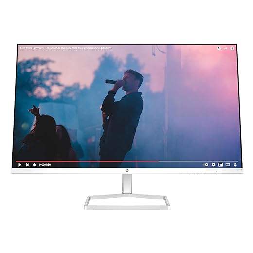 HP Series 5 Display– 27” Monitor, FHD (1920 x 1080), IPS Panel, 99% sRGB, 1500:1 Contrast Ratio, 300 nits, 100 Hz, HP Eye Ease with Eyesafe Certification, with Internal Speakers, 527sa