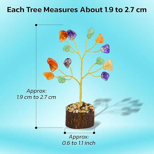 Miniatura 4 de Juego de 12 árboles de cristal curativos para chakras, regalos pensados para mujeres, árbol de la vida hecho a mano, decoración para el hogar,