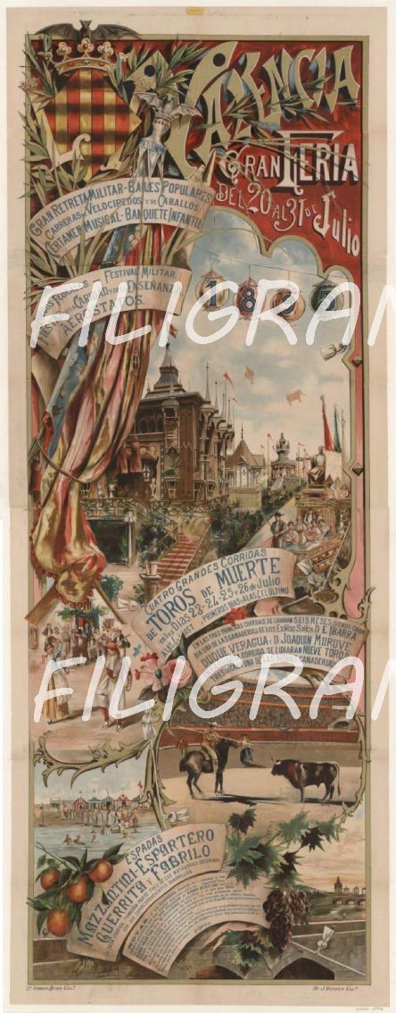 Poster Feria Valencia Rkkc - Affiche Vintage 40x60cm HQ Papier