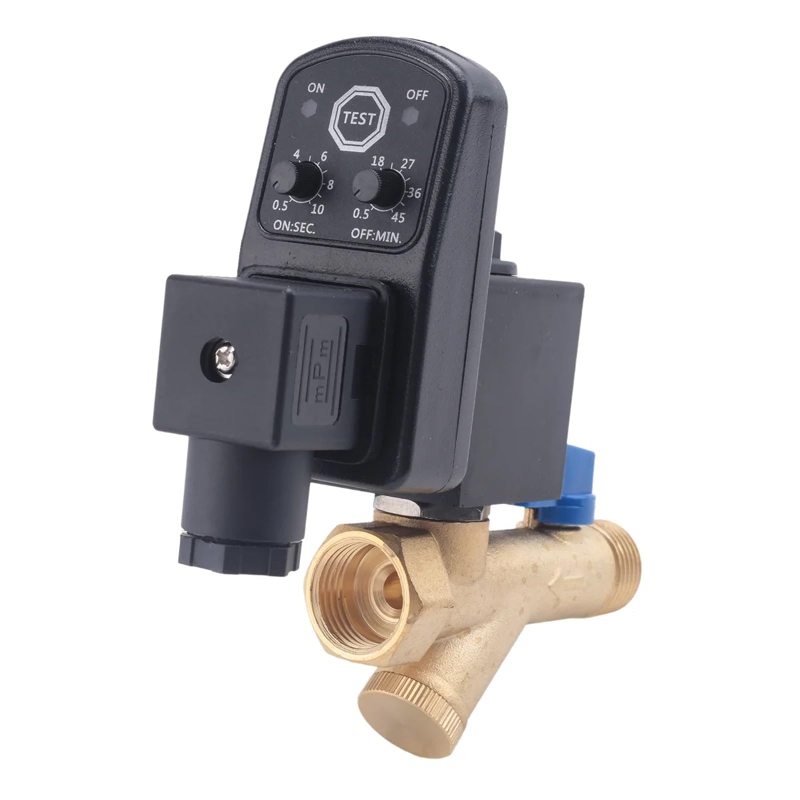 Compresor de aire de 2 vías con temporizador electrónico de 1/2 pulgada, CA 220 V, válvula de drenaje automática for tanque de gas