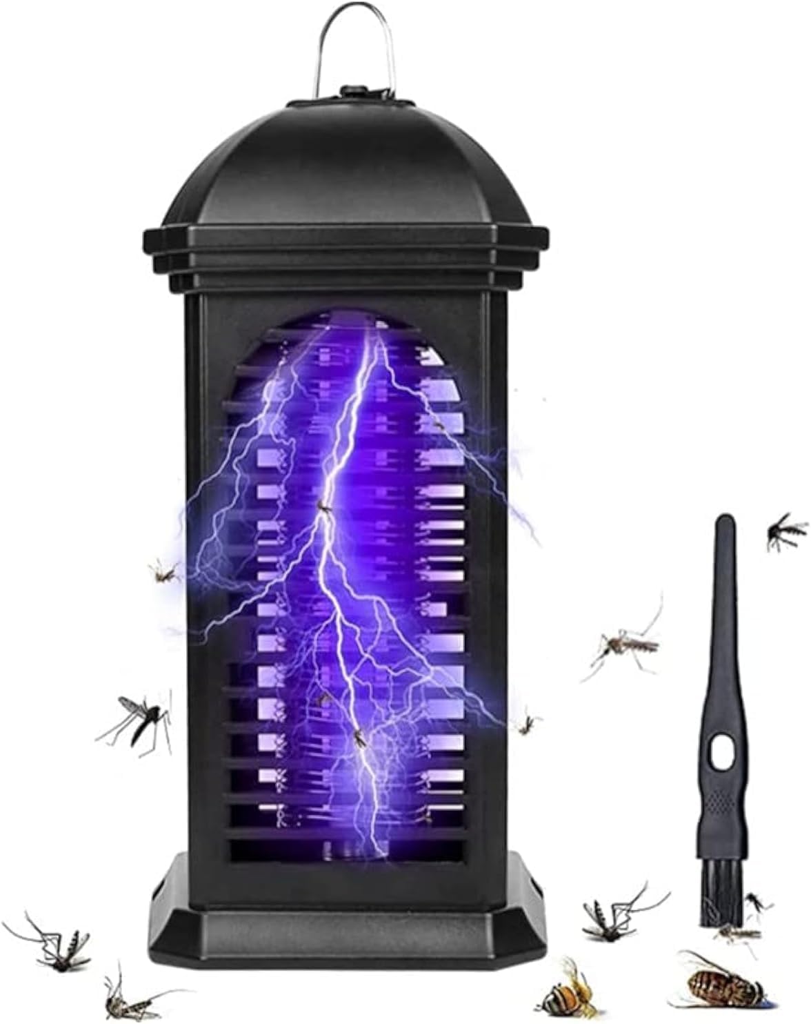 NEW Electric Mosquito Zapper, Powerful 4200V Bug Zapper Insect Killer, Mosquito Lamp,Light-Emitting Flying Insect Trap for Indoor, Backyard, Farm (Black)