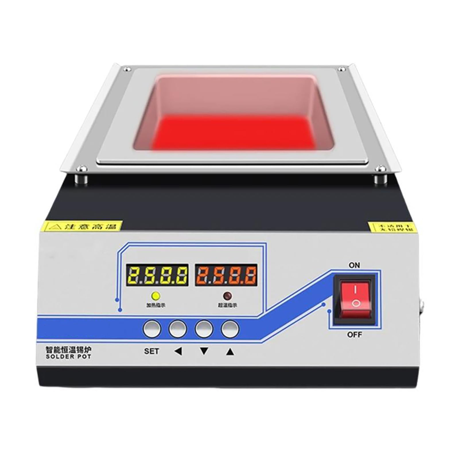 Olla de soldadura eléctrica de 1500W que soluciona la fusión lenta de metal