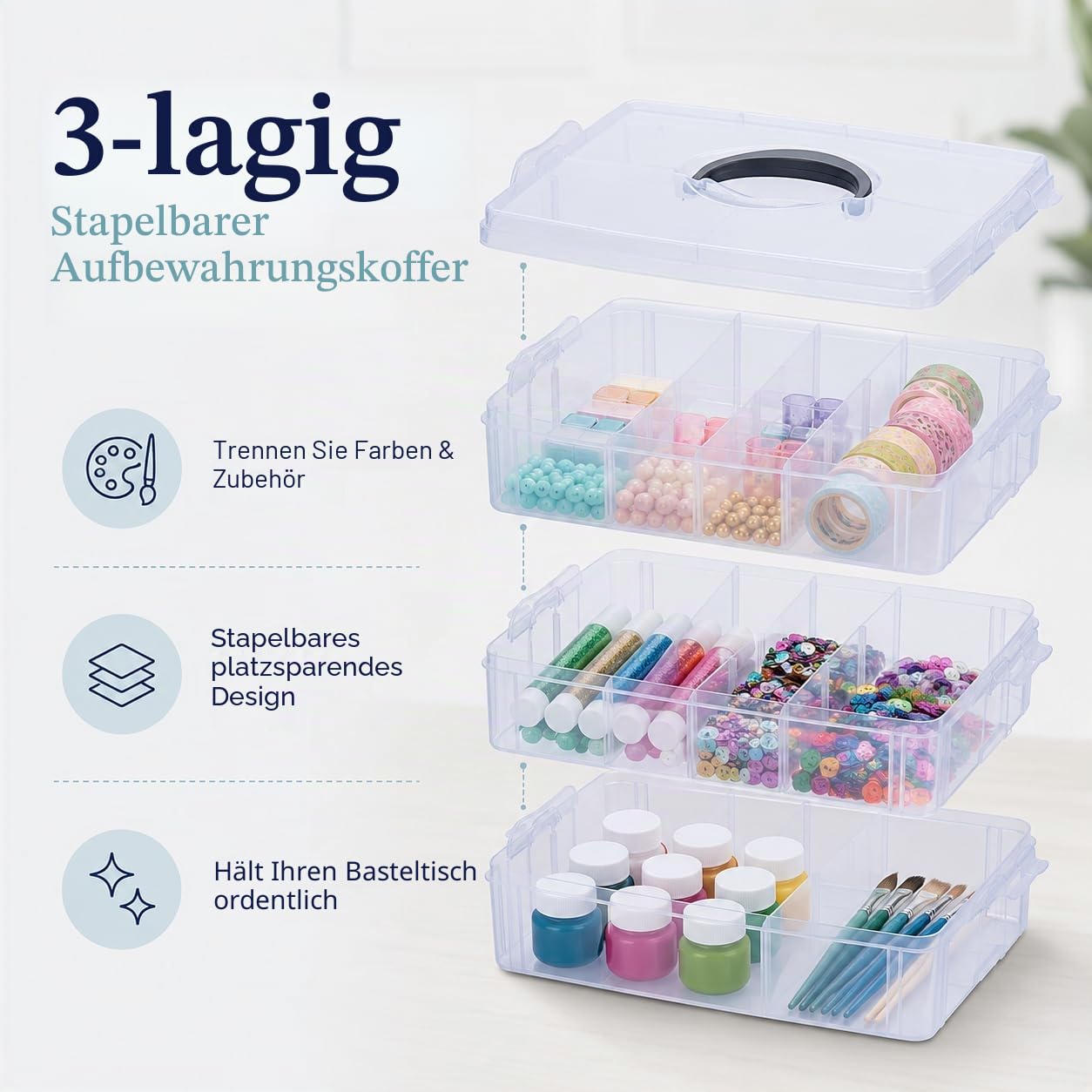 Simthread Maschinen-Stickgarn aus Polyester, 63 Farben, mit Kunststoff-Aufbewahrungsbox für Stickereien, Nähmaschinen