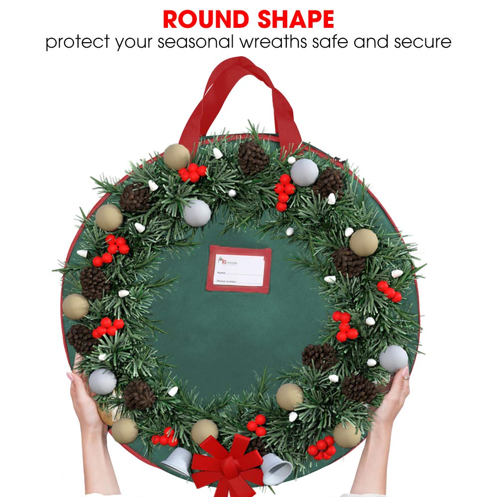 Borsa portaoggetti per ghirlande natalizie, 122 cm, manici in resistente poliestere Oxford 600D, extra large, contenitore per ghirlande natalizie (verde)