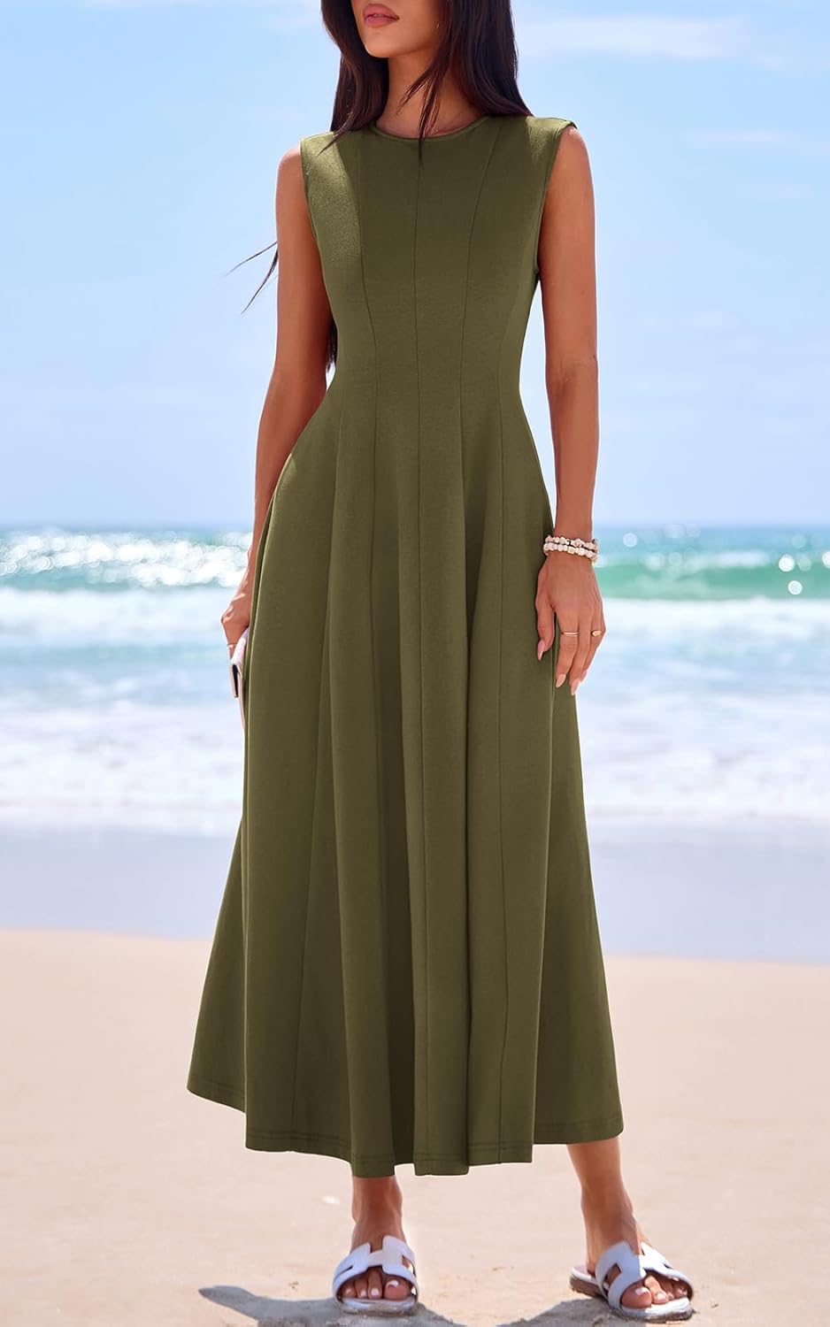 PRETTYGARDEN Sleeveless Crewneck Spring Maxi Dresses for Women 2026 Elegant Classy Semi Formal A Line Modest Party Dress - Image 7