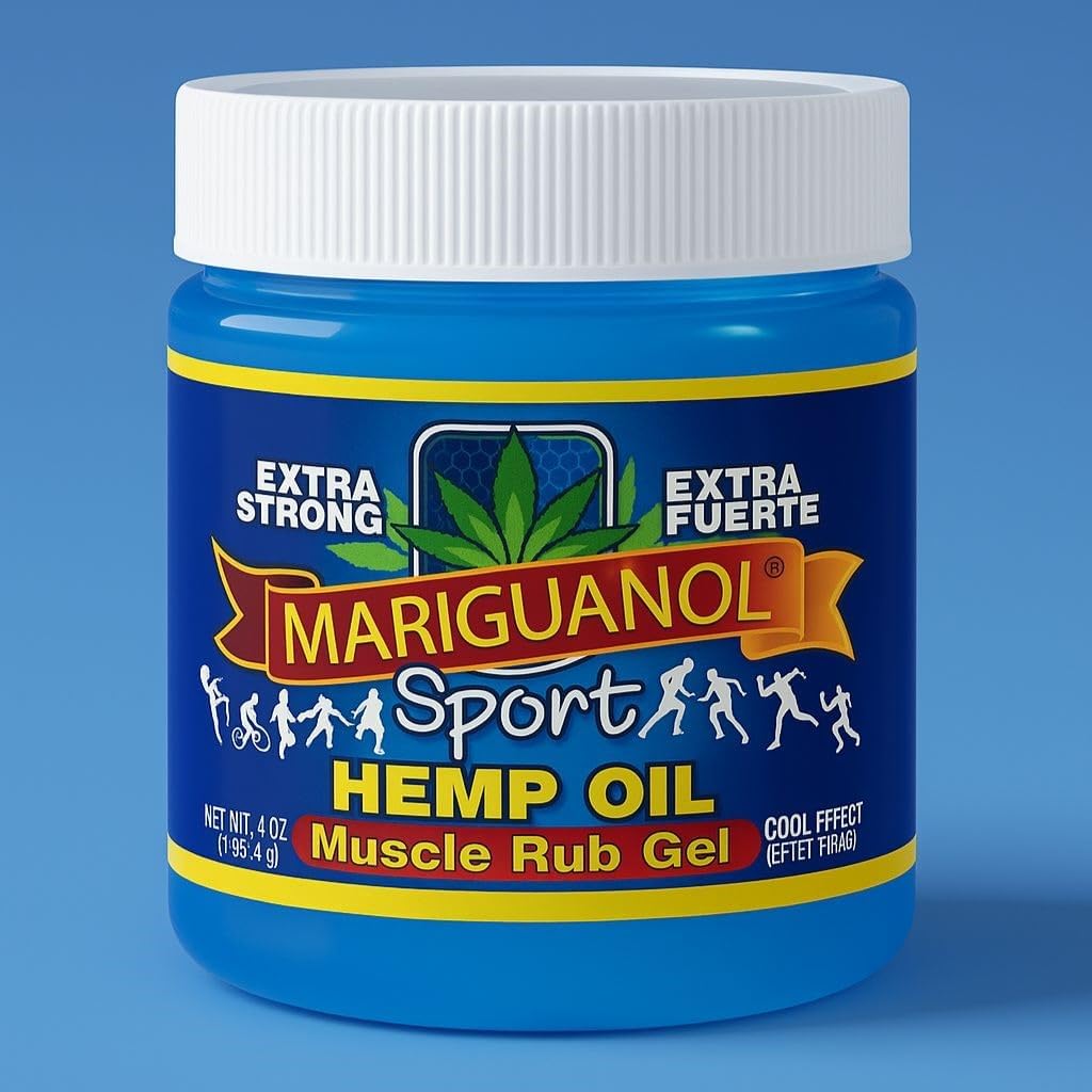 Sport Extra Strong Muscle Rub Gel with Hemp Oil 4 Oz. – Alliviates Aches, Muscle Stiffness, & Improves Joint Mobility – Net Wt. 4 oz (113.3 g)