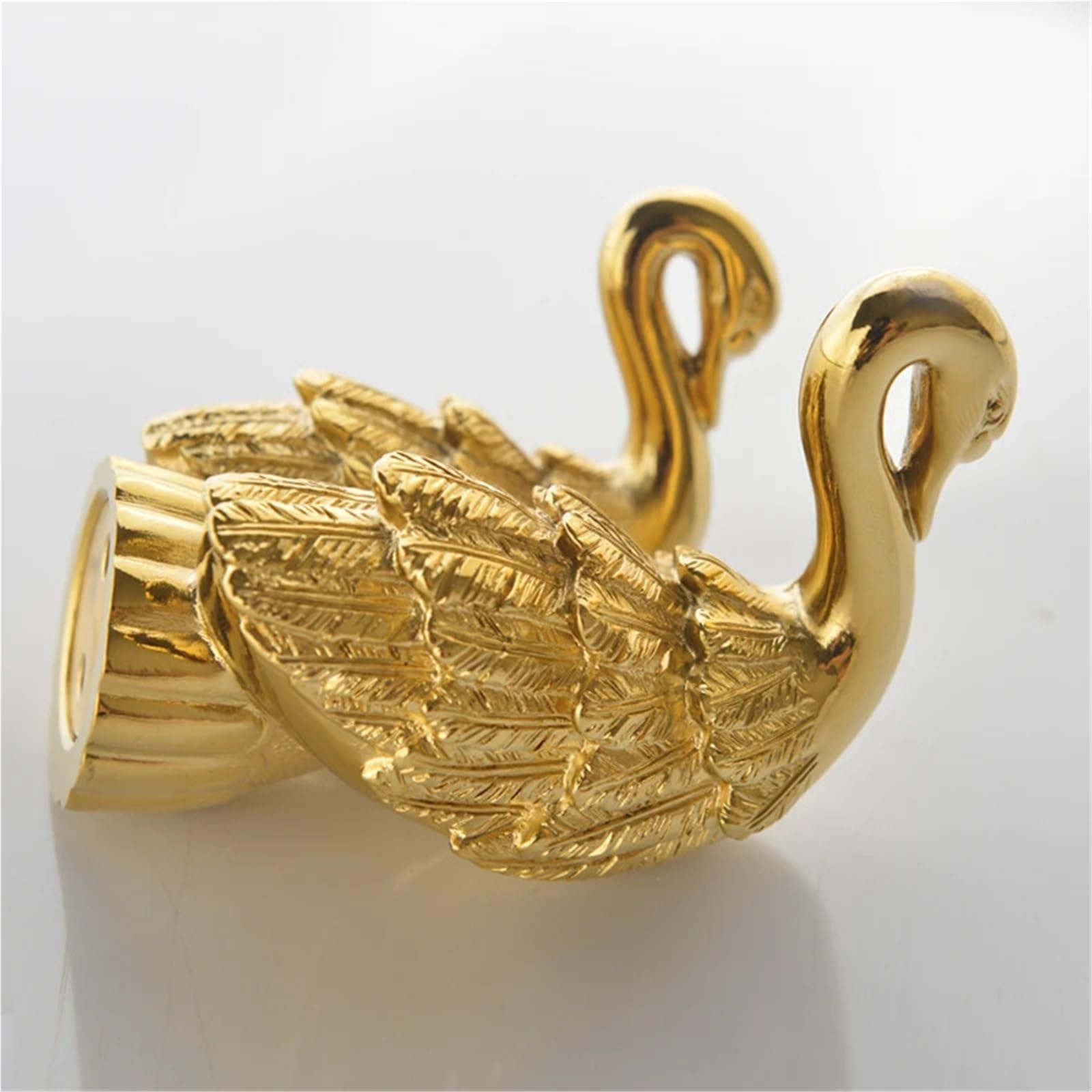 Gancho Latón para Baño Pared Ganchos dobles for batas Percha de latón | Gancho for baño Swan Gold Ganchos de pared for baño gruesos Ganchos for toallas